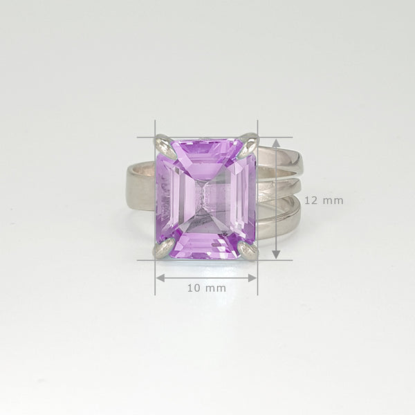 Amethyst Octagon Ring Measurements