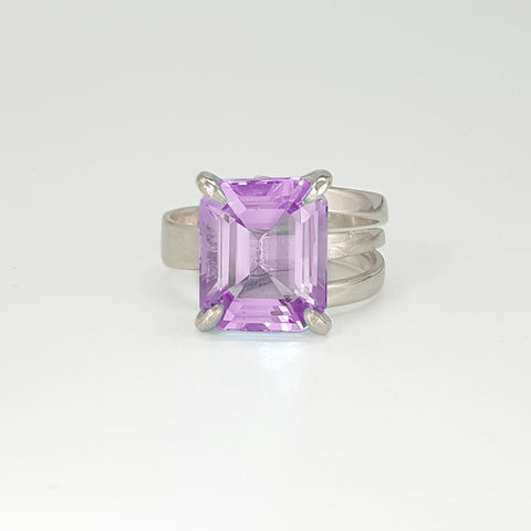 Amethyst Octagon Ring