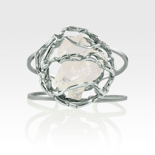 Angel's Nest Cuff Faden Quartz Silver