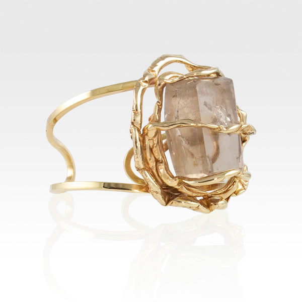 Angel's Nest Cuff Smoky Quartz Side View