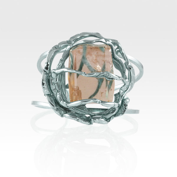 Angel's Nest Cuff Smoky Quartz Silver