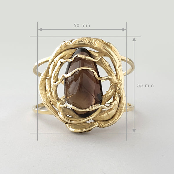 Angel's Nest Smoky Quartz Cuff Measurements