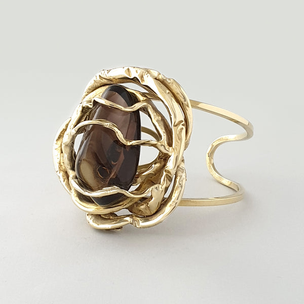 Angel's Nest Smoky Quartz Cuff Side