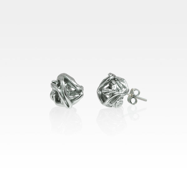 Angel's Nest Stud Earrings Silver