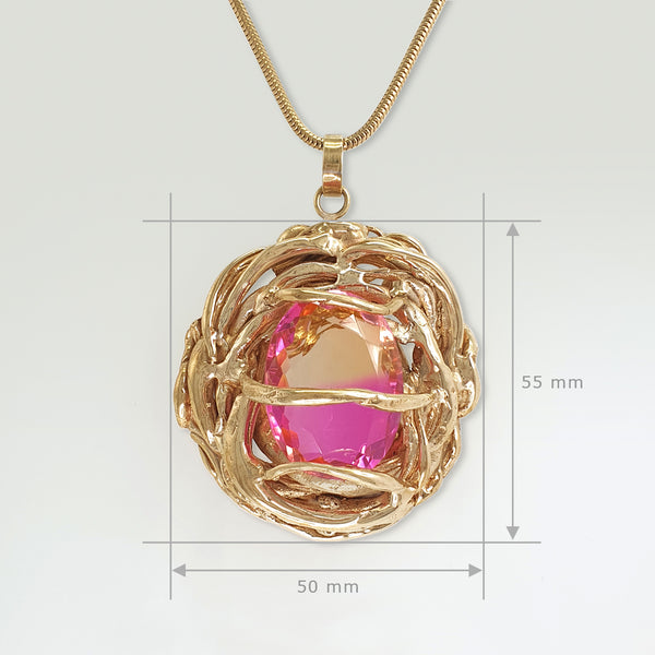 Angel's Nest Tourmaline Pendant Measurements