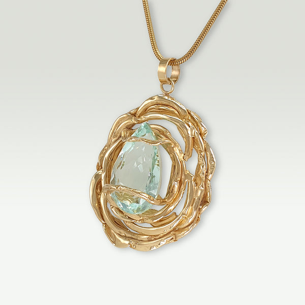 Angel's Nest Blue Topaz Pendant Side