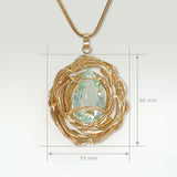 Angel's Nest Blue Topaz Pendant Measuremts