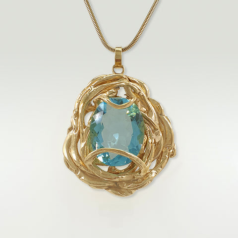 Angel's Nest Blue Topaz Pendant