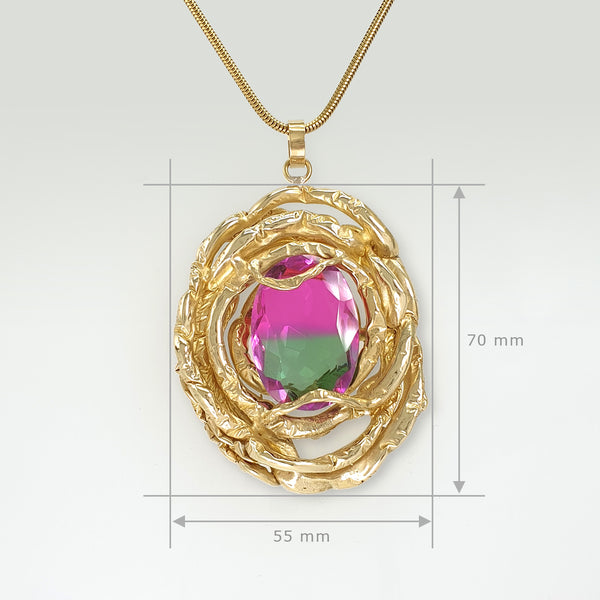 Angel's Nest Tourmaline Pendant Measurements
