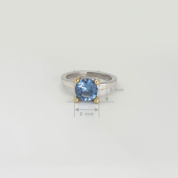 Aquamarine Ring Gold and Silver Measurements