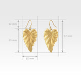 Art Deco Leaf Earrings