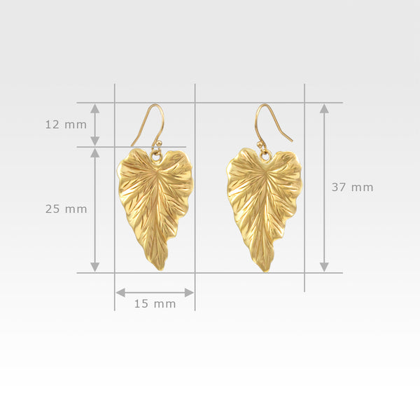 Art Deco Leaf Earrings