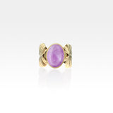 Art Deco Leaf Amethyst Ring