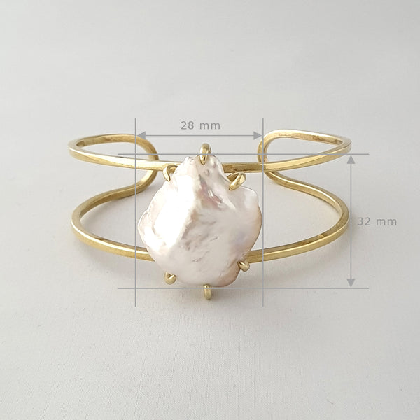 Baroque Pearl Cuff Measurements