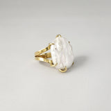 Baroque Pearl Ring Large Side