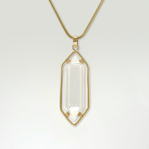 Multi-Facet Clear Quartz Point Pendant