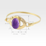 Hammered Bangle Amethyst Measurements