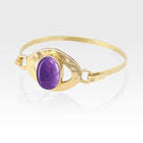 Hammered Bangle Amethyst