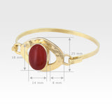 Hammered Bangle Carnelian Measurements