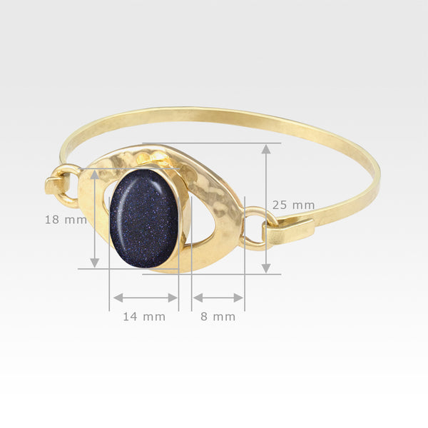 Hammered Bangle Goldstone Measurements