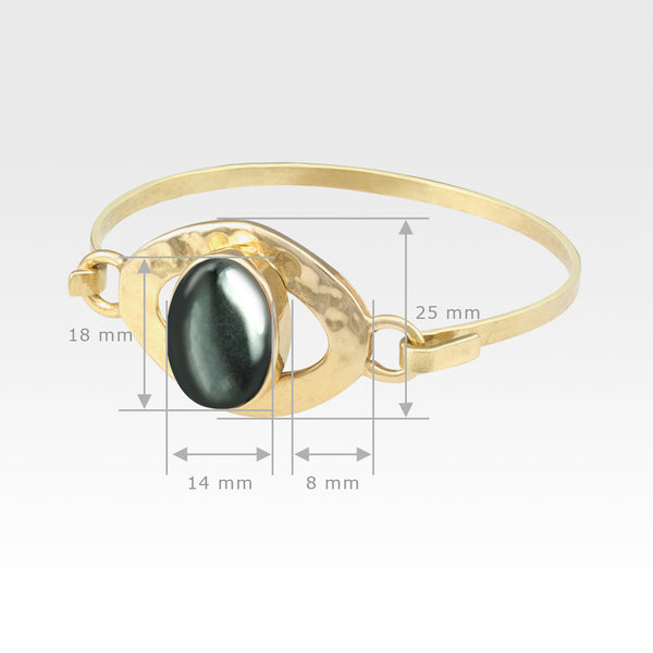 Hammered Bangle Hematite Measurements