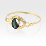 Hammered Bangle Hematite