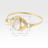 Hammered Bangle Mother of Pearl Shell Measurements