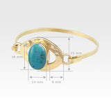 Hammered Bangle Turquoise Measurements