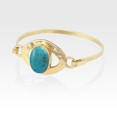 Hammered Bangle Turquoise