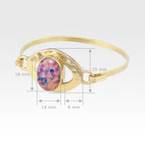 Hammered Bangle Vintage Glass Opal Measurements