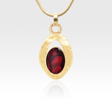 Hammered Pendant Abalone Shell Red