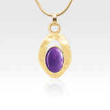 Hammered Pendant Amethyst