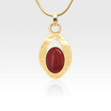 Hammered Pendant Carnelian