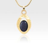 Hammered Pendant Goldstone