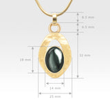 Hammered Pendant - Hematite