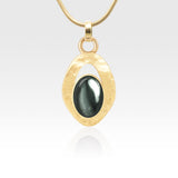 Hammered Pendant - Hematite