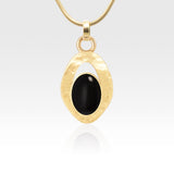 Hammered Pendant Onyx Black
