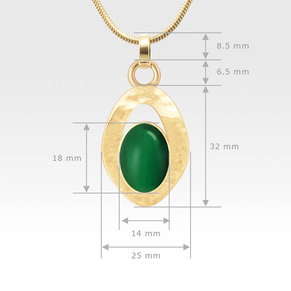 Hammered Pendants - Onyx