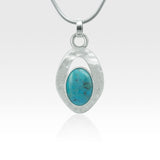 Hammered Pendant - Turquoise