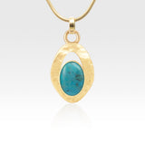 Hammered Pendant - Turquoise