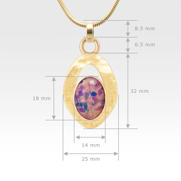 Hammered Pendant Vintage Glass Opal Measurements
