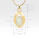 Hammered Pendant Vintage Glass White Measurements