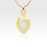 Hammered Pendant Vintage Glass White