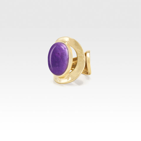 Hammered Ring Amethyst