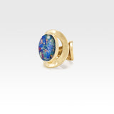 Hammered Ring Vintage Glass Blue
