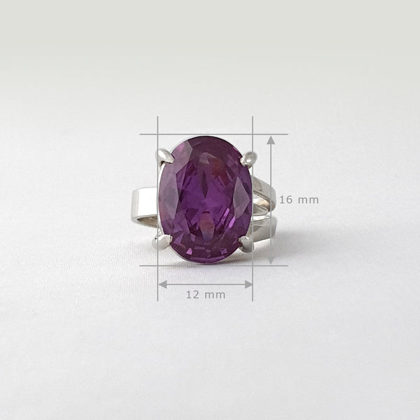 Multi-Facet-Alexandrite-Ring-Silver-Measurements