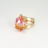 Multi-Facet Bi Colour Tourmaline Ring Side