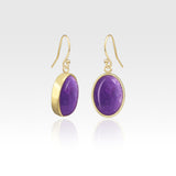 Oval Earrings - Amethyst