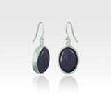 Oval Earrings - Goldstone Silver