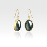 Oval Earrings - Hematite